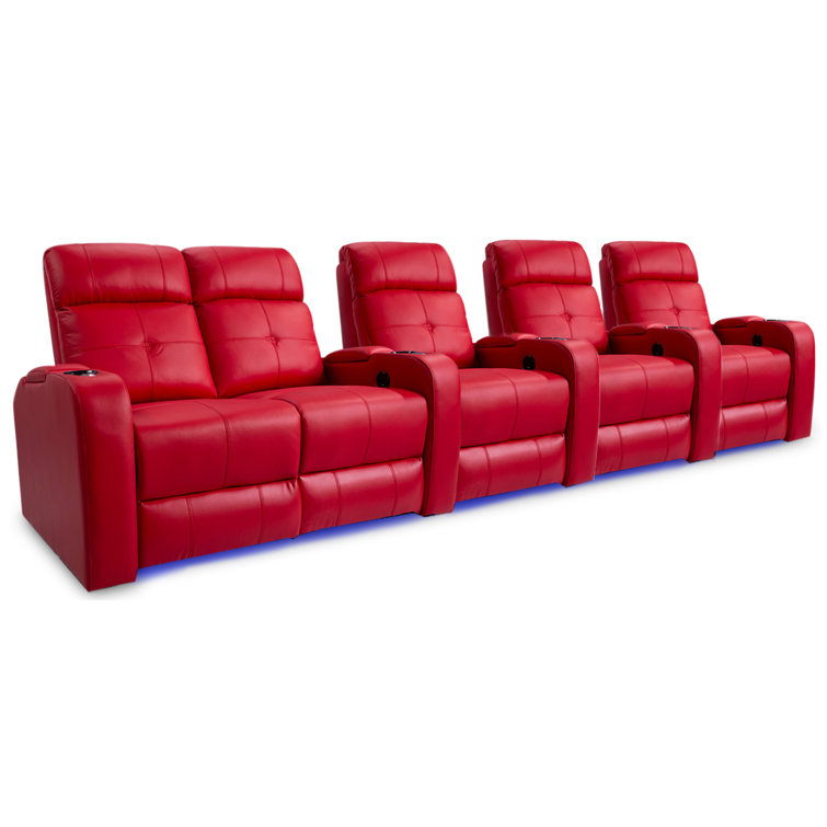 Valencia Theater Seating Leather Home Theater Seating with Cup Holder